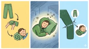 自衛隊が伝授！ズボン1本で作る「簡易枕」の作り方と車中泊・防災での活用法