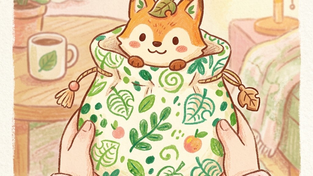 ファミマ×あつ森コラボ タオルインポーチ まめきち＆つぶきち 3WAY仕様