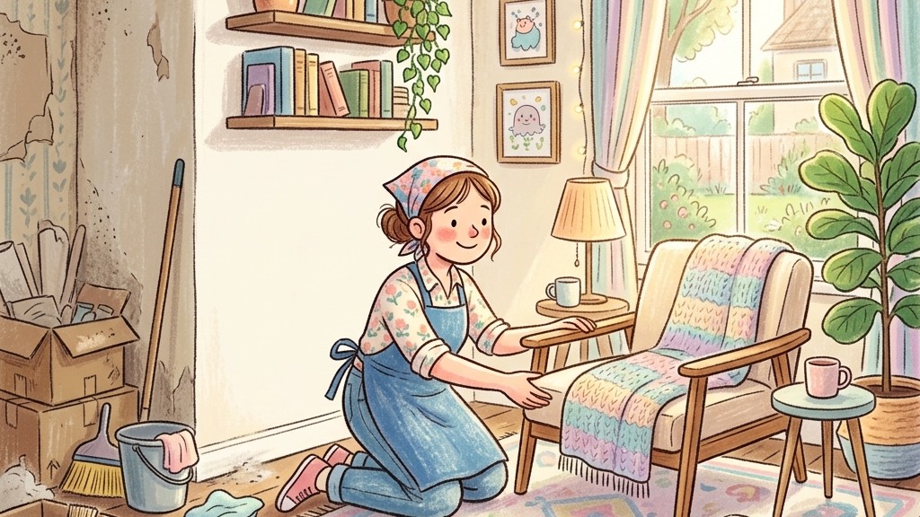 ゲーム『Hozy』のコージーなリノベーション風景のアイキャッチ画像