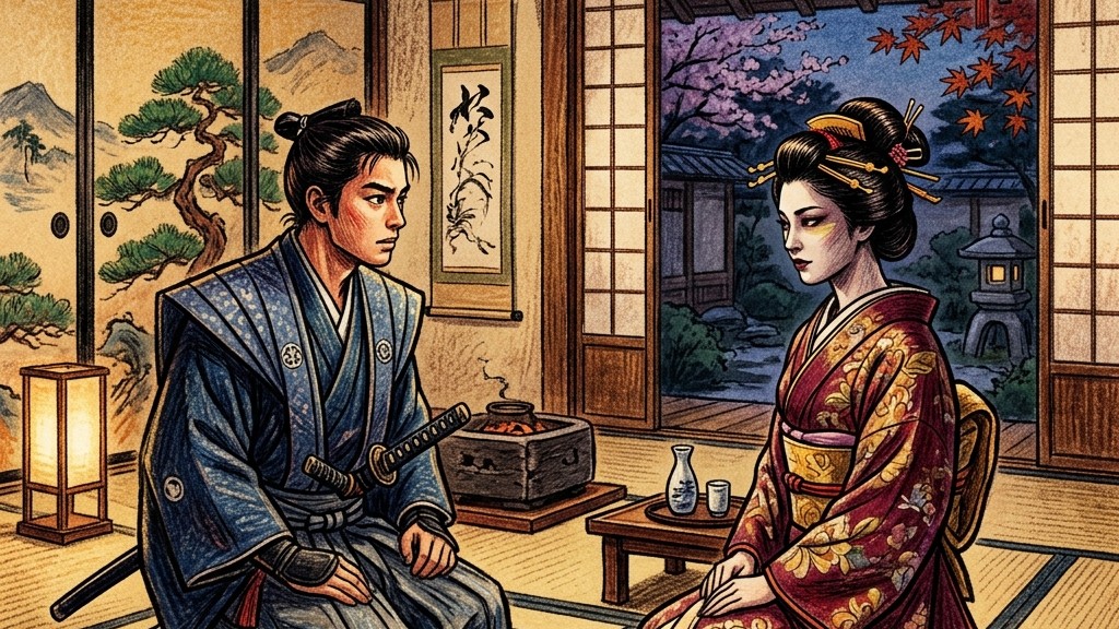 大河ドラマ 豊臣兄弟 第13回 疑惑の花嫁 豊臣秀長と慶の出会い クレヨン画風アイキャッチ