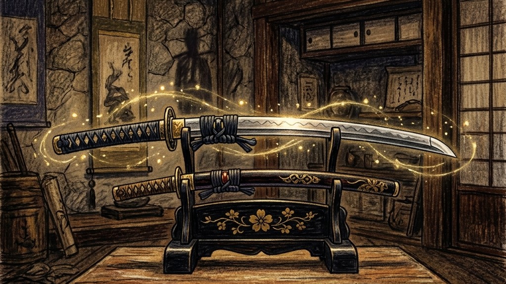 豊臣秀長ゆかりの名刀「吉岡一文字」と村正の展示イメージ